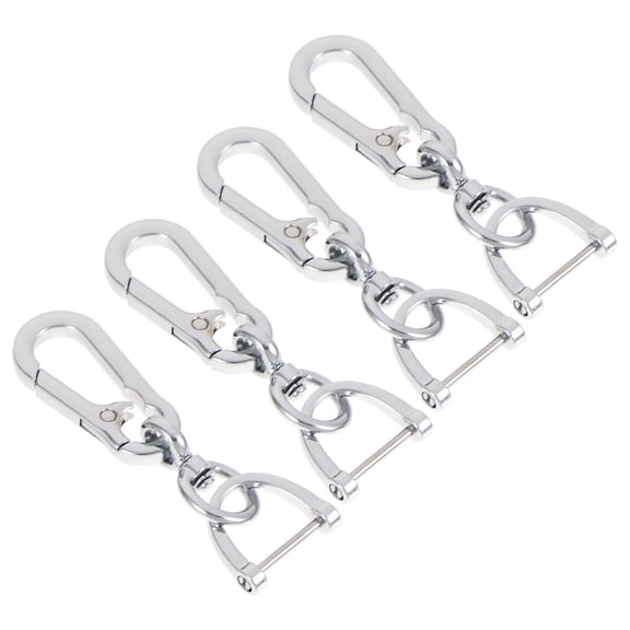 4 Pcs Anti Lost D Ring Keychain Innovative -shaped Buckle Man