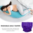 thumbnail image 3 of OULII Diaper 1Pc Purple PUL Fabric Waterproof Breathable For Elderly And Adults, 3 of 8