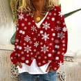 thumbnail image 2 of gakvbuo Ugly Christmas Sweater for Women Christmas Cardigans Long Sleeve Fall Oversized Open Front Button Down Knit Cardigan Sweaters V-Neck Lightweight Cardigans Knit Outerwear Jacket Tops, 2 of 5