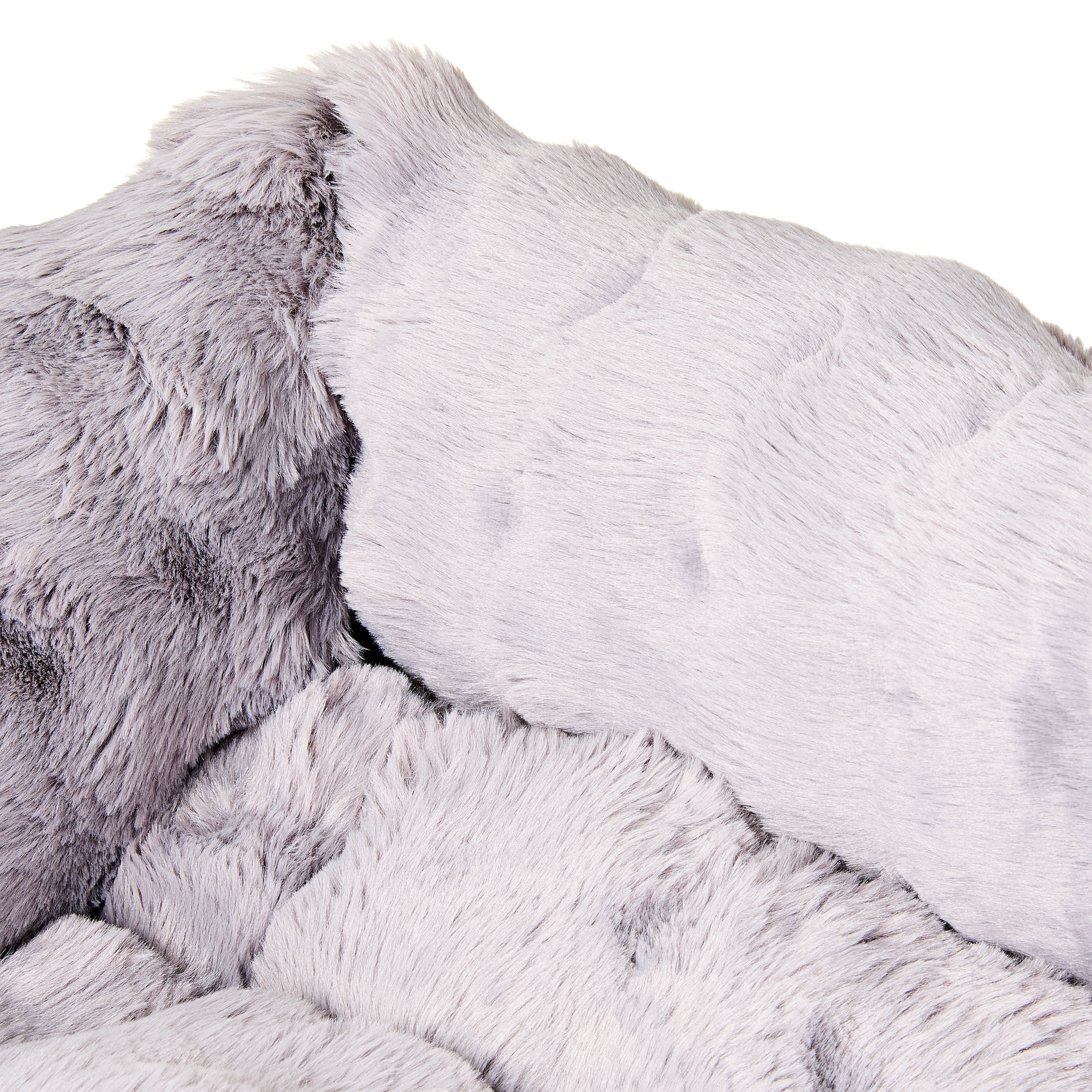 Vibrant Life Medium Bubble Faux Fur Orthopedic Cuddler Pet Bed, Gray, 24" x 20"