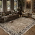 thumbnail image 3 of BERTHMEER 8'x10' Area Rugs for Living Room Large Vintage Brown and Green Carpets for Bedroom Office Machine Washable Farmhouse Dining Room Oriental Rugs Non Slip Traditional Distressed Rugs, 3 of 8
