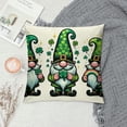 thumbnail image 2 of GOSMITH St. Patrick's Day Gnomes Lumbar Pillow Cover Green Shamrock Farmhouse Decorations Spring Holiday Decor Throw Cushion Case for Home Couch, 2 of 5