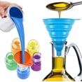 thumbnail image 2 of Collapsible Funnel Set, Flexible/Foldable/Kitchen Funnel for Water Bottle Liquid Transfer Narrow and Wide Mouth Funnels Hopper (1 pack large+1 pack small), 2 of 6