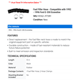 thumbnail image 2 of Fuel Filler Hose - Compatible with 1992 - 1996 Ford E-350 Econoline 1993 1994 1995, 2 of 2