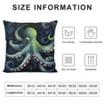 thumbnail image 5 of Shangniulu Octopus Throw Pillow Cover, Octopus Pillow Cover, Ocean Animal Decorative Pillow Cover for Home Bed Sofa Couch, Sealife Ocean Life Cushion Case, Black Green, 5 of 5