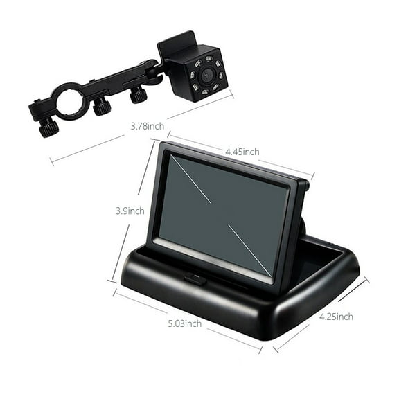 Btomtd Dashcam Front And Rear Camera,Dashcams For Cars,4.3 Inch Folding Model Car Baby Car Baby