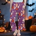 thumbnail image 2 of JAJAHO Kids Halloween Pajamas Pants Loose Straight Leg Casual Sleepwear Long Pants For Boys Girls 3-14Y, 2 of 4