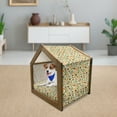 thumbnail image 3 of Acorn Pet House, Colorful Autumn Season Maple Leaf Fir Branch and Acorn Forest Elements Cartoon Nature, Outdoor & Indoor Portable Dog Kennel with Pillow and Cover, 5 Sizes, Multicolor, by Ambesonne, 3 of 5
