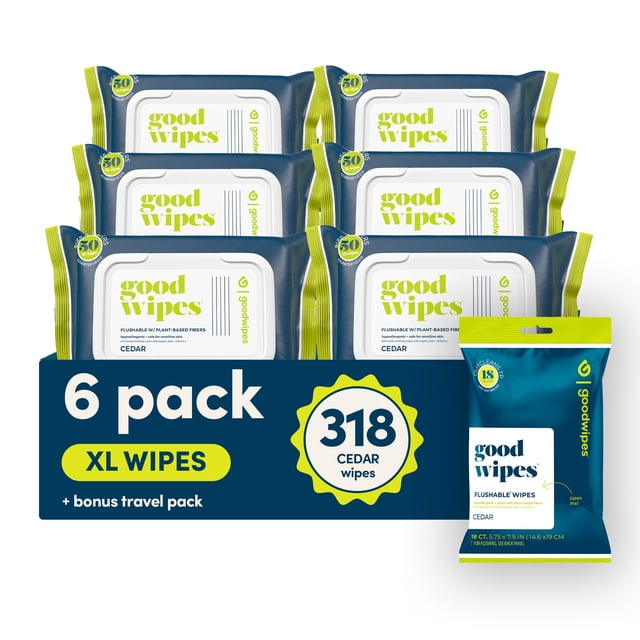 Toallitas desechables para glúteos Goodwipes, extra grandes, 318 unidades
