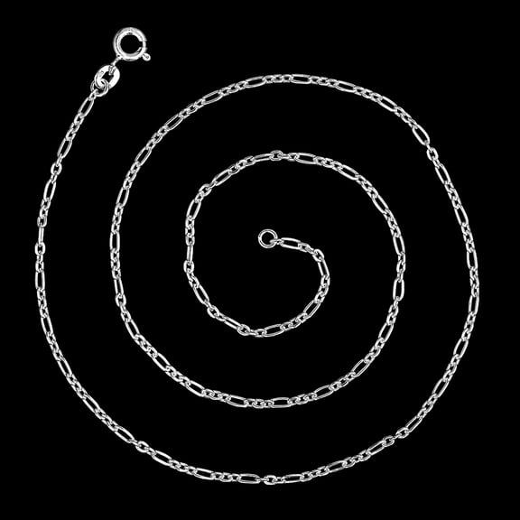 18 inch Figaro Style Chain 925 Sterling Silver Jewelry DGC1025