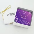 thumbnail image 2 of Anavia Thank You Gift Card, Appreciation Gift for friend, High Quality Stainless Steel Fashion Necklace, Thank you Gift, Gratitude Gift for Her-[Rose Gold Infinity Double Ring, Royal Purple Gift Card], 2 of 3