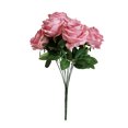 thumbnail image 1 of Moyic Ramo de rosas artificiales de 10 cabezas, decoración de simulación, centro de de oficina en casa, rosa falsa Flores artificiales Rosa oscuro Moyic HA7033-05B, 1 of 5