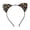 Beige, variant on Leopard Cat Ears Headbands Glitter Flocking Cat Ear Headband for Woman Party Supplies Black