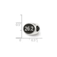 thumbnail image 4 of Reflection Beads Sterling Silver Black Enameled Marathon Mile in Frame Charm, 4 of 6