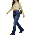 thumbnail image 5 of QERINTE Womens Plus Size boot cut Jeans High Waisted Stretchy Embroidered Jeans Curvy, 5 of 5