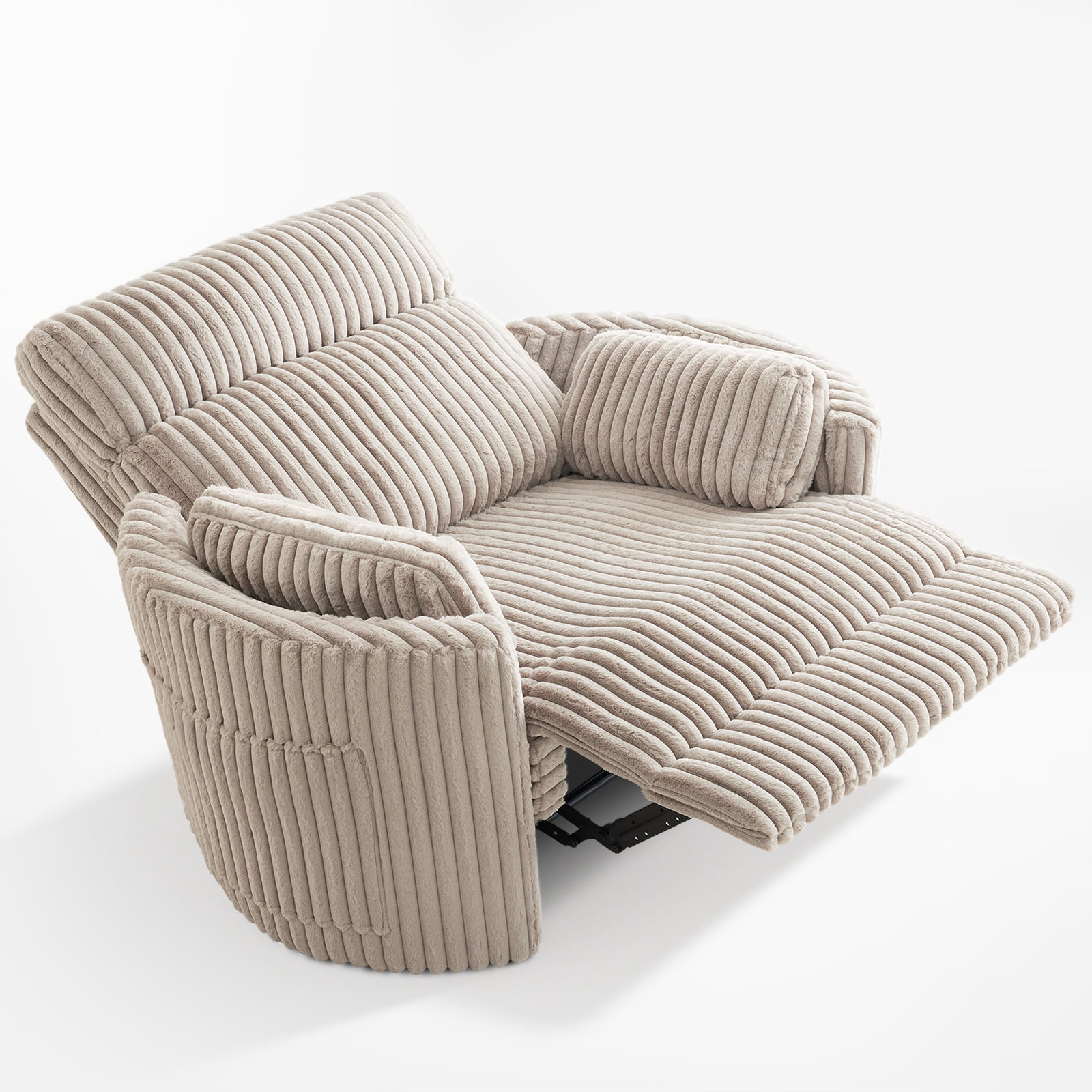 Gelloan Oversized Power Recliner Chairs for TWO Person Faux Fur Electric Extra Large Recliners Soft Overstuffed Reclining Theater Seating for Living Room with USB Port,34" Seat Width
