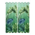 thumbnail image 2 of nqOlkjepod Outdoor Curtains for Patio Waterproof, Tropical Leaves Outdoor Privacy Panels Grommet, Country Summer Botanical Green Plants Blackout Outside Curtains for Porch/Cabana 54"x95", 2 Panels, 2 of 8