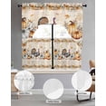 thumbnail image 2 of Thanksgiving Pumpkins Swag Curtains for Living Room/Bedroom Windows, Turkey Fall Sunflowers Country Farm Kitchen Curtains and Valances Set 36 Inch Length, Light Filtering Swags Valance Curtain Panels, 2 of 5