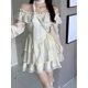 thumbnail image 2 of Vestido corto de manga larga de fiesta para mujer, minivestido elegante de Lolita de Color puro, informal, dulce, de una pieza, moda coreana, primavera 2023, 2 of 3