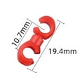 thumbnail image 3 of 10 Uds. Cable de engranaje de freno de bicicleta Clips de estilo S gancho de línea de guía de manguera (rojo), 3 of 8