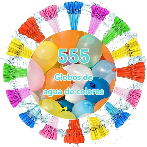555 Pcs Globos mágicos globos de agua,Globo de Agua Autosellante con Llenado Rápido,Colorido Juguete de Globos de Agua para Exteriores, Piscina, Fiestas Acuáticasy Playa (Color-555Pcs)