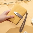 thumbnail image 3 of Womens Wallet Rfid Small Bifold Wallet,Ladies Zipper Card Cluth Coin Purse Wristlet (Purple), 3 of 4
