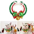 thumbnail image 1 of Collar navideño para mascotas, collar navideño ajustable para mascotas, collar navideño artesanal para gatos, collar navideño tejido a mano para perros, una experiencia incomparable, 1 of 10