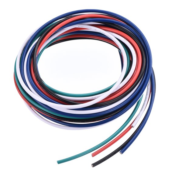 16 Gauge Hookup Wire 1.5m/5ft 16AWG Flexible Electrical Wire Tinned Copper Stranded 5 Color, 2.5mm