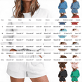 thumbnail image 2 of Shorts and Sweatshirt Set for Women Two Piece Short Set for Women Comfy Matching Sets Women College Outfits for Women Camping Outfits Sweatsets Women 2 Piece Outfit，Black，M, 2 of 5