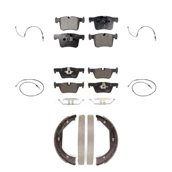 TEC Front Rear Ceramic Disc Brake Pads and Wear Sensors Kit (7Pc) for Car BMW 320i xDrive 328d 2.0L KTW-100801