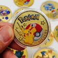 thumbnail image 2 of Gold Coins Pikachu Commemorative Coins Metal Letters Gold Metal Round Cards Silver Mewtwo Coin Anime Toys, 2 of 5