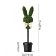 thumbnail image 6 of Cadancy Easter Outdoor Decorations Faux Topiary Artificial Boxwood Potted Plants Garden Stake Porch Statue Cross Bunny Egg Shaped Greenery Yard Ornament Spring Home Decor, 6 of 8