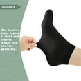 thumbnail image 3 of Sakusock Women's Ankle Low Cut Socks Bamboo Lightweight Flat Seam Sock 6 Pack (Black, US Size 3-7), 3 of 5