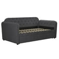 thumbnail image 4 of Novogratz Tallulah Tufted Daybed and Trundle, Grey Velvet, 4 of 16
