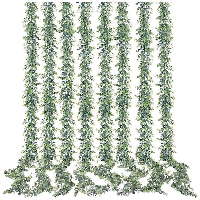 Guirnalda de Eucalipto Artificial, Paquete 8 Guirnaldas Verde, Plantas Colgantes ImitacióN, Enredaderas, 6 Pies/Hebra para DecoracióN
