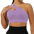 thumbnail image 2 of Hontri Women's Solid Mesh Sports Bra - Hollow Breathable Purple XL, 2 of 4