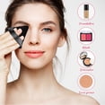 thumbnail image 2 of Triangle Powder Puffs 6pcs, Soft Face Makeup Puff for Loose Powder Mineral Powder Body Powder, Wedge Shape Velour Cosmetic Makeup Sponge for Contouring, Beauty Tools (Black&Gray), 2 of 5