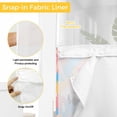 thumbnail image 6 of Baseball Sports, No Hook Shower Curtain Waterproof, Bathroom Curtains with Snap in Liners and See Through Top Window, Minimalist Geometric Smear Art Hotel Style Bathtub Curtains Shower 72"Wx78"L, 6 of 8