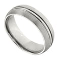 thumbnail image 1 of NANA Titanium, 7mm Comfort Fit, Satin Finish, Grooved Wedding Band - Size 12, 1 of 2