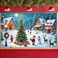 thumbnail image 2 of Festive Snowman Christmas Banner Holiday Decoration Winter Backdrop for Party Celebration Home Decor Photography, 2 of 9