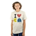 thumbnail image 3 of Pixelized Retro Game I Heart PACMAN Men's Graphic T Shirt Tees Brisco Brands 2X, 3 of 6