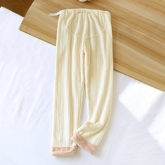 Women's Sleepwear Pajama Pants for Women Womens Pjs Women's Thick Flannel and Coral Fleece Winter Home Pants Pajamas Pants