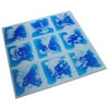 Art3d 1-Pack Fancy Floor Tile for Kids Room Liquid Encased Floor Tile, 11.8" x 11.8" Blue