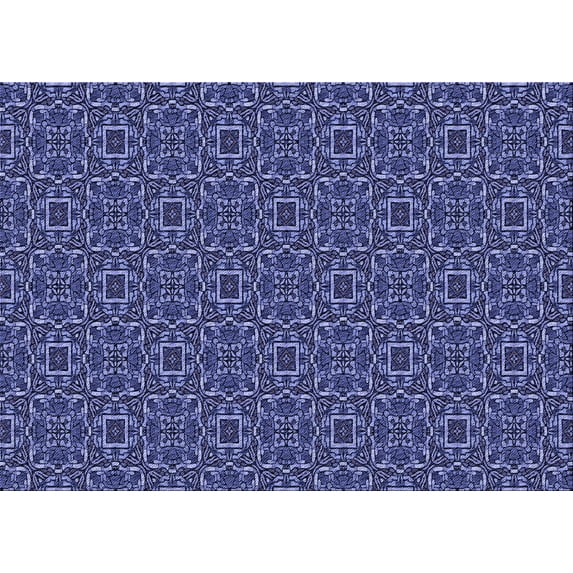 Ahgly Company Machine Washable Indoor Rectangle Transitional Medium Slate Blue Area Rugs, 6' x 9'
