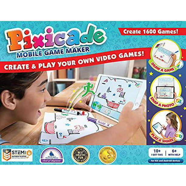 pixicade transform creative drawings to animated playable kids games on  your mobile device- build 1600 video games- gifts for 10 year old girl,  boys- 