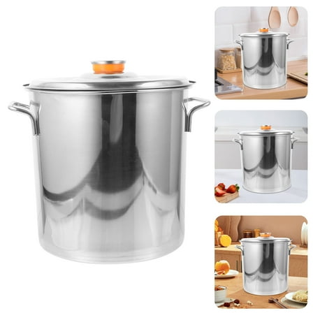 PAMINGONO Stock Pot Stew Pot Stainless Steel 1Pack 10.2X10.2X9.8In