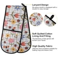 thumbnail image 4 of Dailycode Double Sided Oven Mitt with Loop Heat Resistant Kitchen Long Potholders 7" x 35" Flowers and Ladybirds, 4 of 6