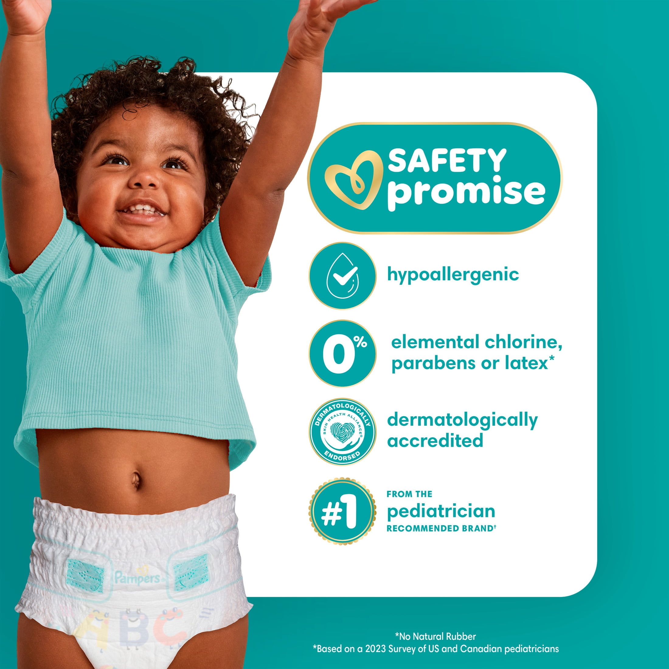 Pampers Diapers - Cruisers 360 degrees - Size 8, 58 Count, up to 100% Leakproof Fit, Designed for Active Babies, Pull On Diaper, EZ Off Tabs Designed for Easy Changes