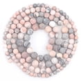 thumbnail image 2 of Cuentas sueltas redondas de jaspe cebra rosa mate y pulido natural de 4/6/8/10 mm para hacer joyas, pulseras y collares de 15 pulgadas, 2 of 5