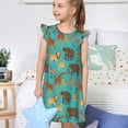 thumbnail image 4 of Vsdgher Chemises de Nuit Animaux Mignons pour Filles Manches Courtes à Volants Robe de Nuit Pyjama pour Fête-Moyen, 4 of 6